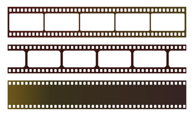 Classic 135 Film Strip – Transparent Background Vintage Analog Camera Film.