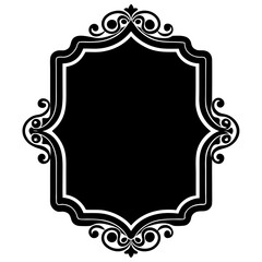 vintage frame on black background