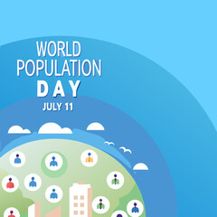 World Population Day Vector social media post design	