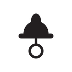 Baby pacifier icon. Minimalist pacifier silhouette, great for parenting, infant care, or baby apps.