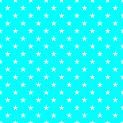 Seamless aqua background pattern with white stars