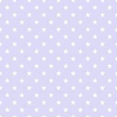 Seamless lavender background pattern with white stars