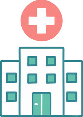 Obraz premium Visuel vectoriel d’établissement médical