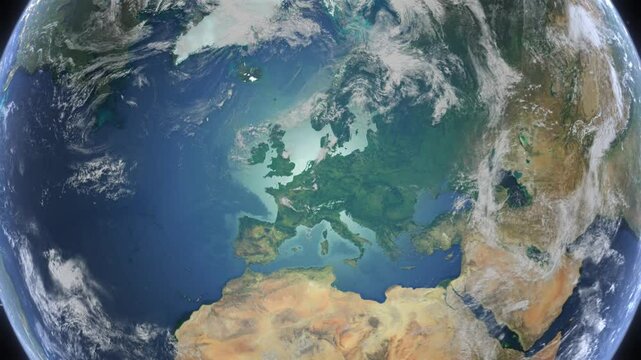 Zoom to Cities from Space United Kingdom Ripon