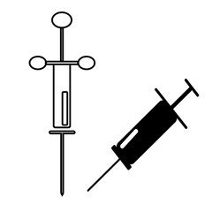 syringe isolated illustration simple iconic