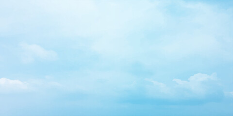 White clouds indicate blue sky, pure, fresh mind, changeable weather, sunny light, daylight, natural, dramatic sky light rays on the clouds landscape for background