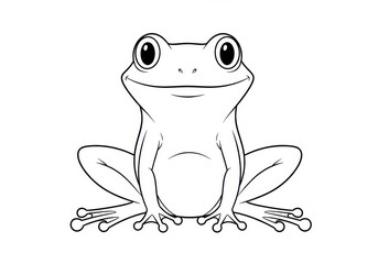 Frog Illustration Line Art