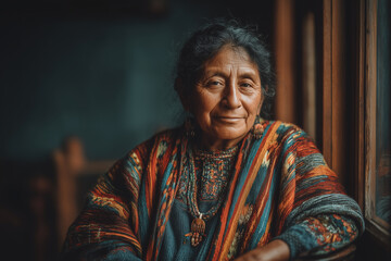 Timeless Gaze: Portrait of an elder person whose eyes speak volumes, bathed in soft light, embodying a lifetime of experience, strength, and serene wisdom.