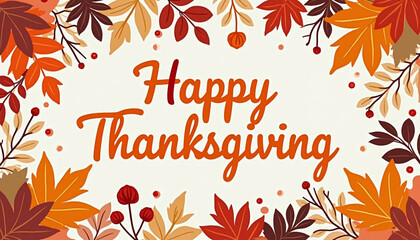 Autumn Wreath Thanksgiving Greeting