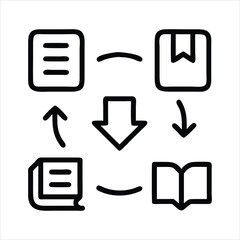 Simple graphic of file transfer and download process