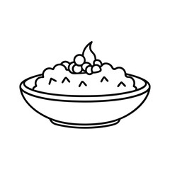 meal side dish vector line art