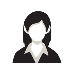 Female avtar flat design, people profile character icon