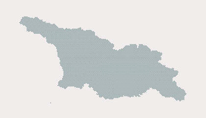 Fototapeta premium Vector map Georgia from points, dotted template