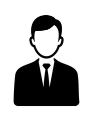 Male in suit icone black white