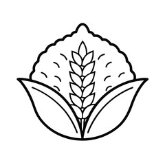 rice outline vector art