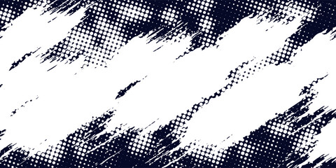 Dots halftone white \u0026 blue color pattern gradient grunge texture background. Dots pop art comics sport style vector illustration