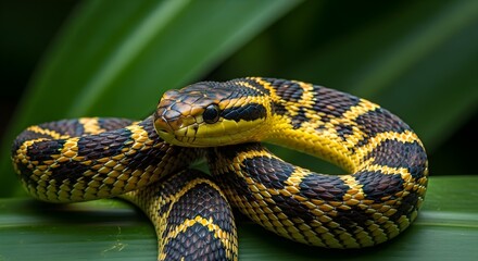 Fototapeta premium Captivating Vibrant Corn Snake on Natural Stone Background for World Snake Day
