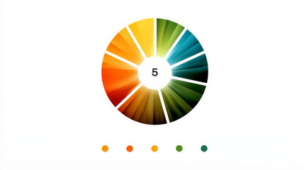 Fototapeta premium Color Spectrum: A vibrant circular display showcasing a comprehensive color spectrum with diverse hues, a visual representation of light's spectrum.