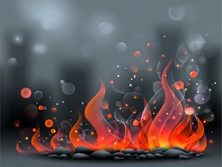 Abstract fire and smoke illustration