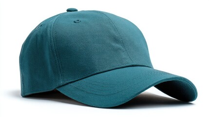 Teal Baseball Cap on a white and black  Background