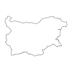 vector map of Bulgaria isolated on a transparent background, Detailed map of Bulgaria