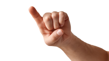 Promise Gesture: A hand makes the pinky promise gesture. This image shows a close-up of a hand in a white background, fingers interlocked with a delicate touch, creating a beautiful connection.