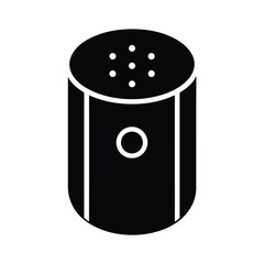 Black and White Smart Speaker Icon Simple silhouette
