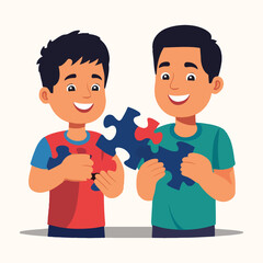 Heartwarming Father and Son Vector Set for National Sons Day – Minimal, Flat Design, Love and Growth Themes