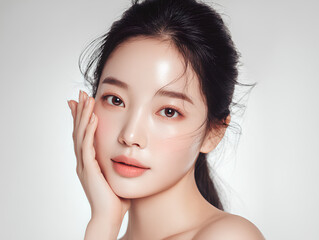 woman beauty model face closeup