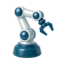 3D Industrial Robot Arm Icon Futuristic Automation Technology