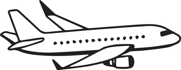 vector illustration of a jet airplane