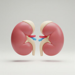 Stylized 3D Visualization of Kidneys – Great for Medical Animation, E-learning, and World Kidney Day Materials