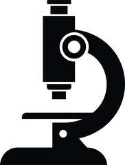 Microscope Icon High-Resolution Vector Graphic for Science, Research, and Education