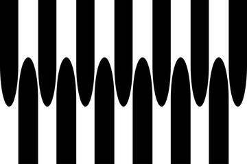 Down and upward black and white  stripe pattern