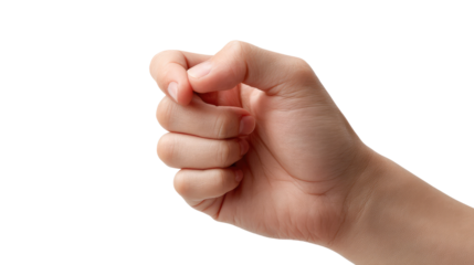 Hand in Grip: A detailed shot of a human hand forming a closed fist, showcasing the intricate details of skin and the subtle play of light and shadow, evoking themes of power, determination.