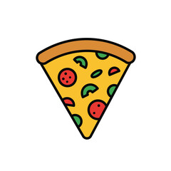 illustration of pizza with cheese