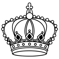 Baroque Crown Ornament Vector