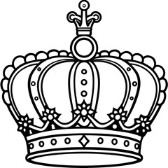 Baroque Crown Ornament Vector
