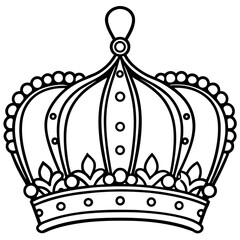 Baroque Crown Ornament Vector