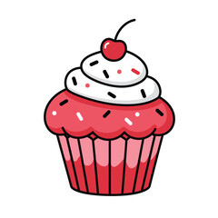 cupcake on white background