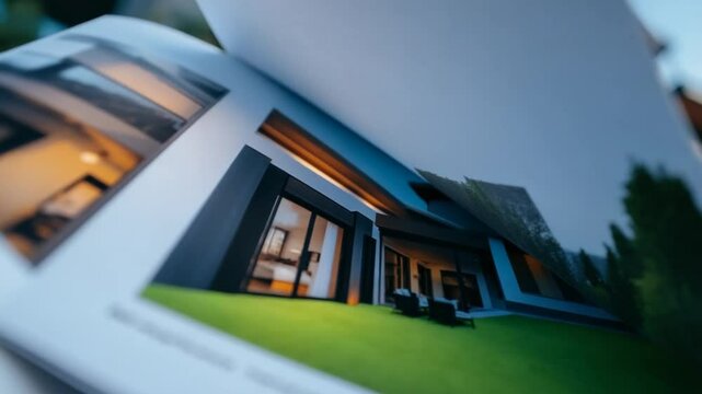 Modern architectural design showcased in a detailed brochure, a glimpse into innovative homes