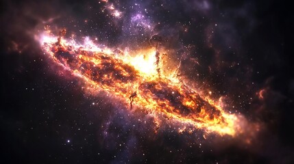 Surreal glowing nebula in deep space cinematic cosmic wonder