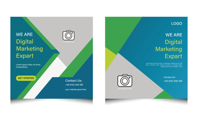modern digital marketing agency flyer set