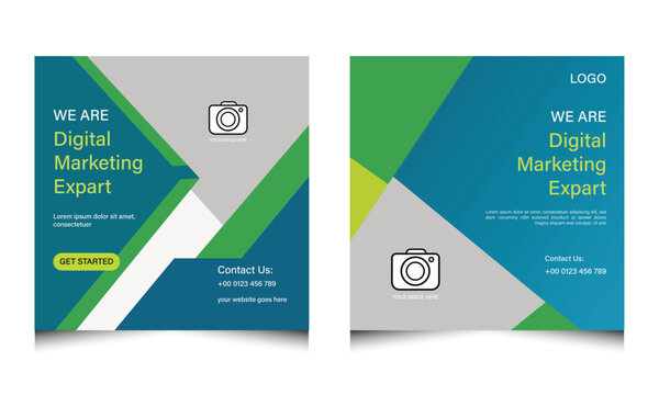 modern digital marketing agency flyer set