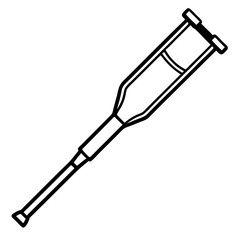 Crutch Silhouette Vector Design