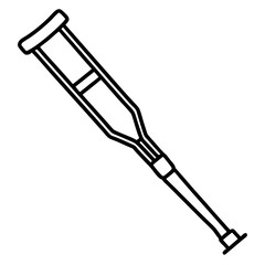 Crutch Silhouette Vector Design