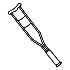Crutch Silhouette Vector Design