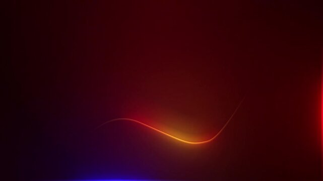 Neon wave shape Frame animated backdrop with place for text, Glowing neon lines sign with flicker on black background, abstract loop saber Effect for logo reveal, led electric Placeholder gradient  