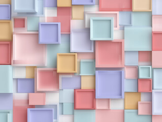 Pastel square Geometric Tile Pattern Background