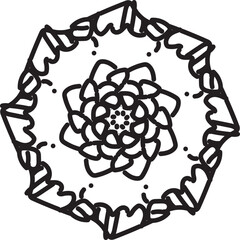 ornamental round lace pattern